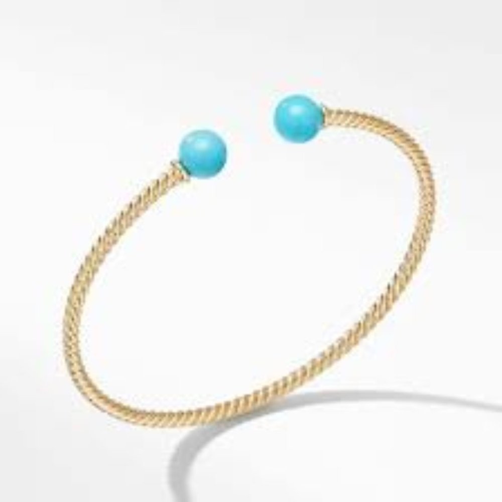 David yurman solari 18k gold breacelet turquoise